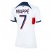 Paris Saint-Germain Kylian Mbappe #7 Voetbalkleding Uitshirt Dames 2023-24 Korte Mouwen